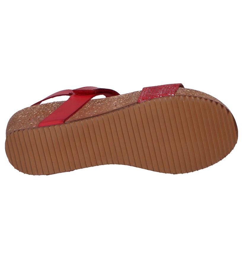 Rode Sandalen Hee in leer (244429)