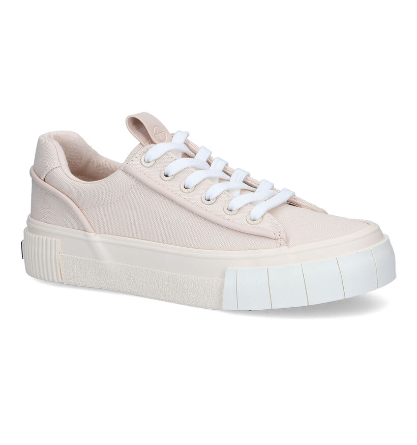 Tamaris Touch it Beige Sneakers in stof (309745)