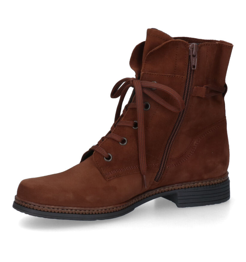 Gabor Best Fitting Bottines à lacets en Cognac pour femmes (315330) - pour semelles orthopédiques