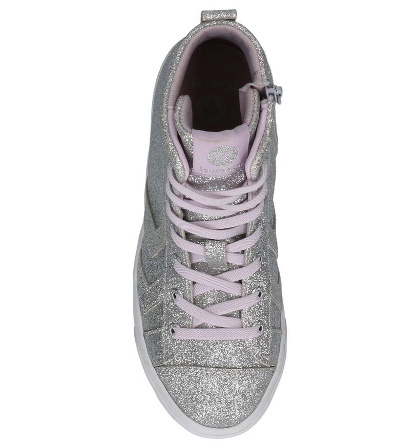 Zilveren Hoge Sneakers met Glitters Hummel Strada Glitter Junior, , pdp