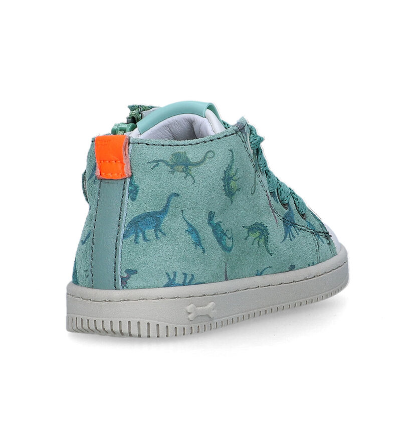 STONES and BONES Dint Blauwe Babyschoenen met dino's voor jongens (322097) - geschikt voor steunzolen