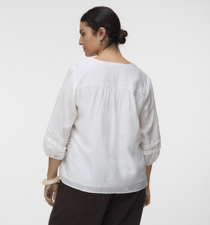 Vero Moda Curve Leslie Witte Blouse voor dames (378136)