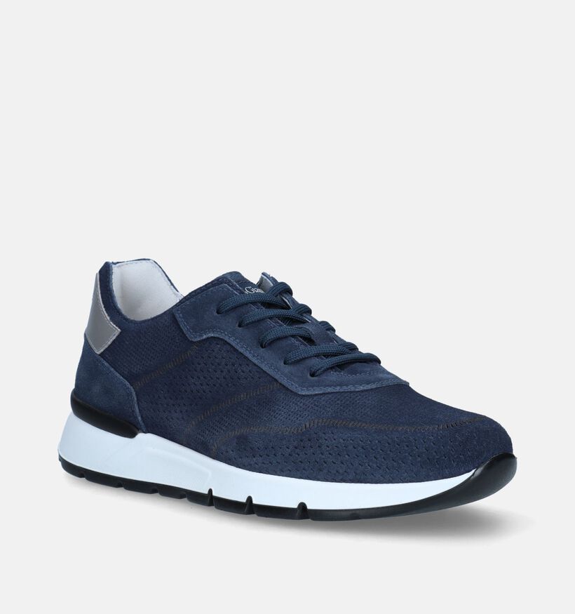 NeroGiardini Blauwe Veterschoenen voor heren (341720) - geschikt voor steunzolen