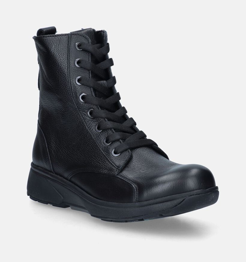 Xsensible Asti Zwarte Veterboots voor dames (348460) - geschikt voor steunzolen