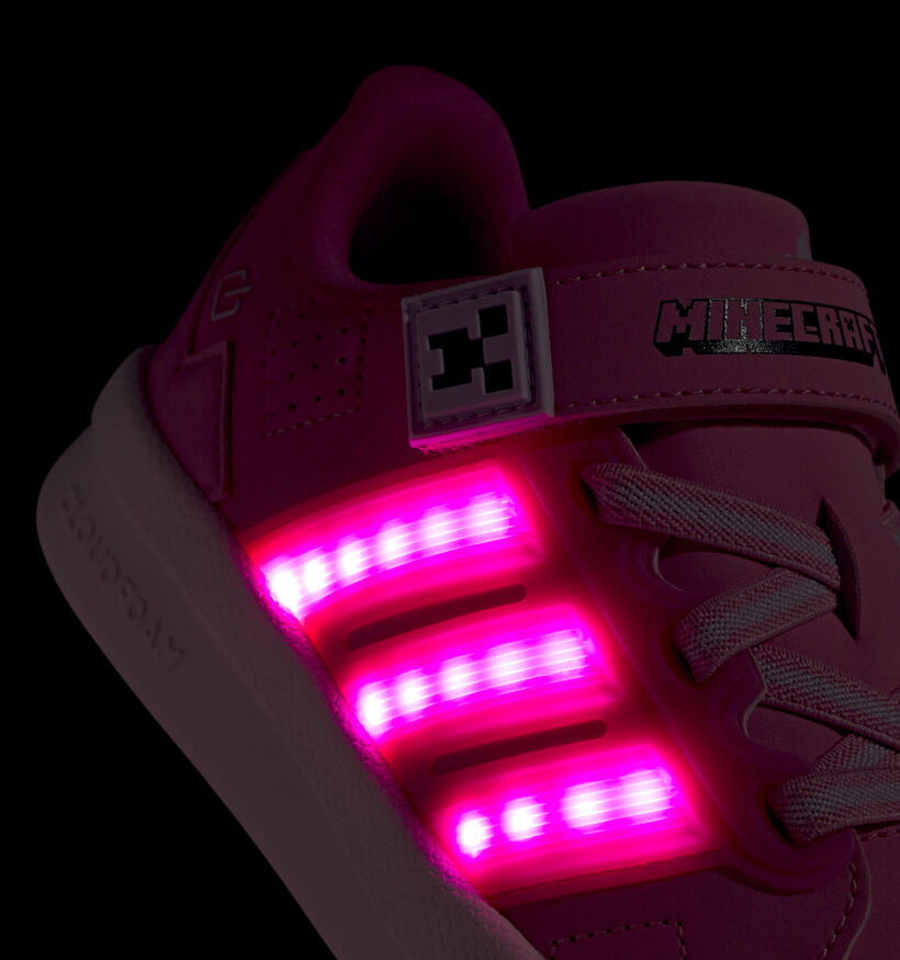 adidas Minecraft Lightorama Baskets basses en Rose pour filles (375465)
