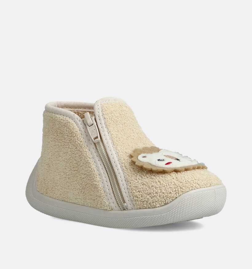 Little David Lion Beige Pantoffels voor meisjes, jongens (374933) - geschikt voor steunzolen