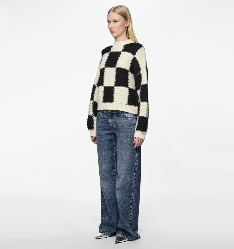 Pieces Namie Zwarte Gebreide trui voor dames (346562)