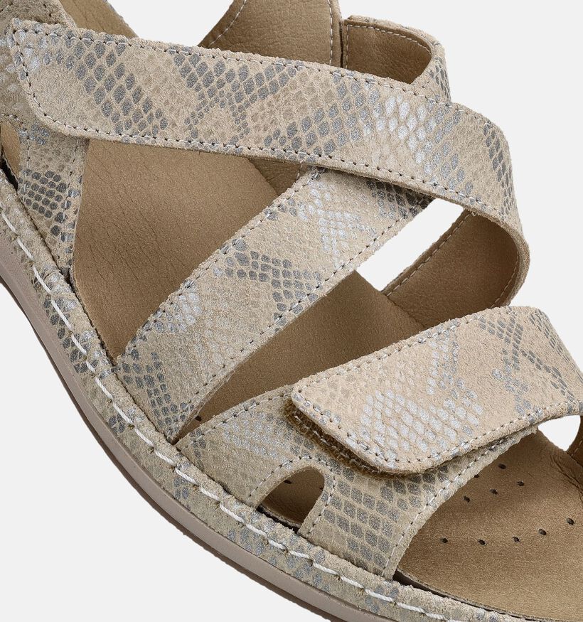 Hush Puppies Regin Beige Sandalen voor dames (370585) - geschikt voor steunzolen