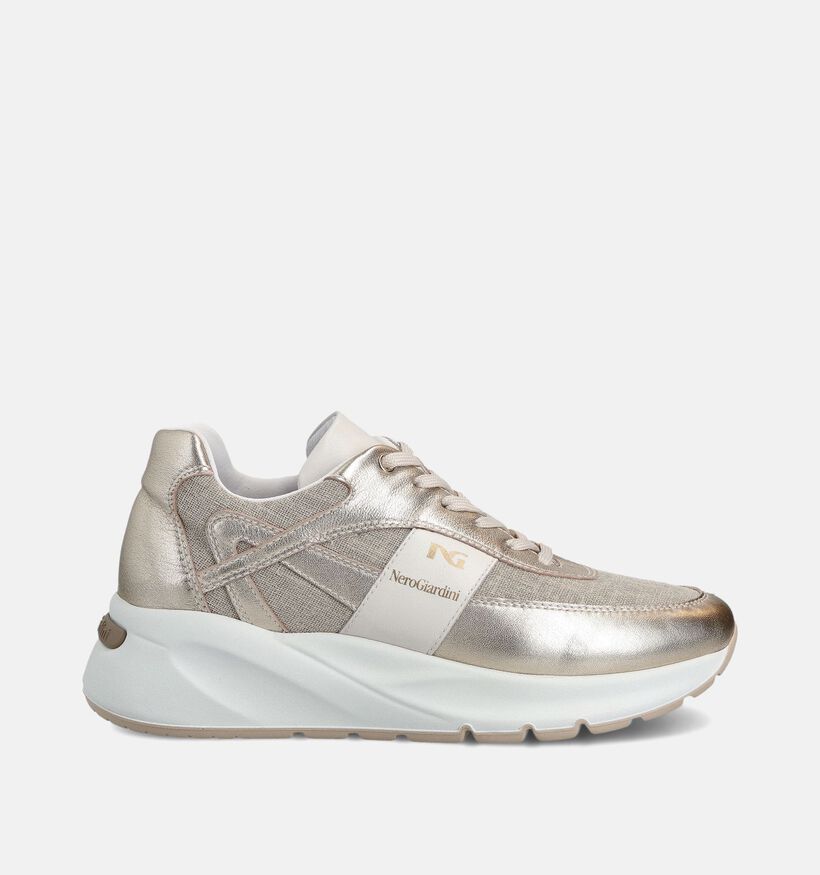 NeroGiardini Gouden Geklede Sneakers voor dames (370656) - geschikt voor steunzolen