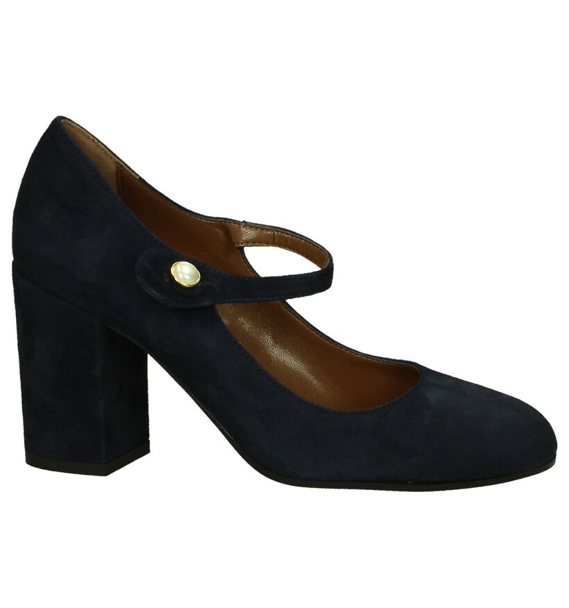 Bordeaux Pumps Via Roma met Bandje in daim (203699)