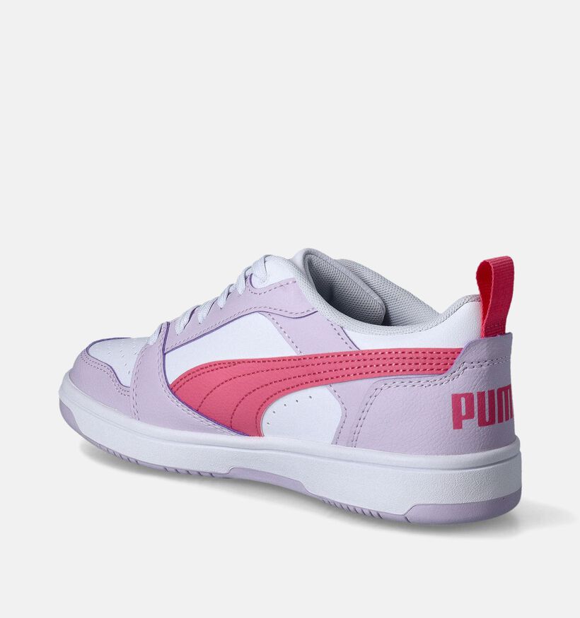 Puma Rebound v6 lo Lila Sneakers voor meisjes (350374) - geschikt voor steunzolen