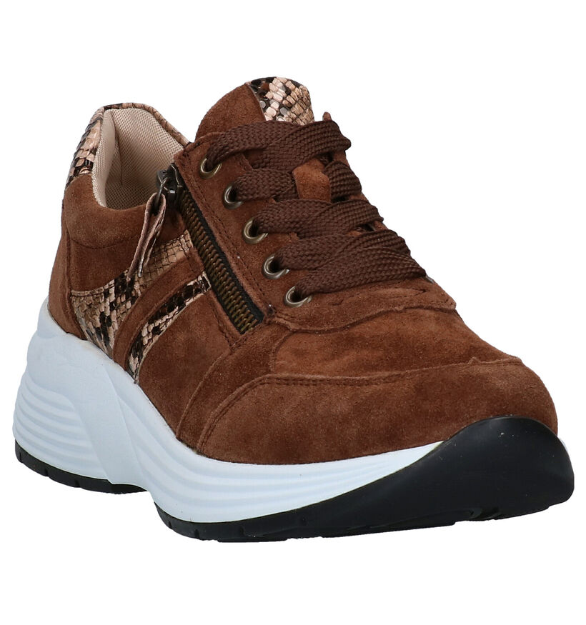 Remonte Bruine Sneakers in daim (277635)