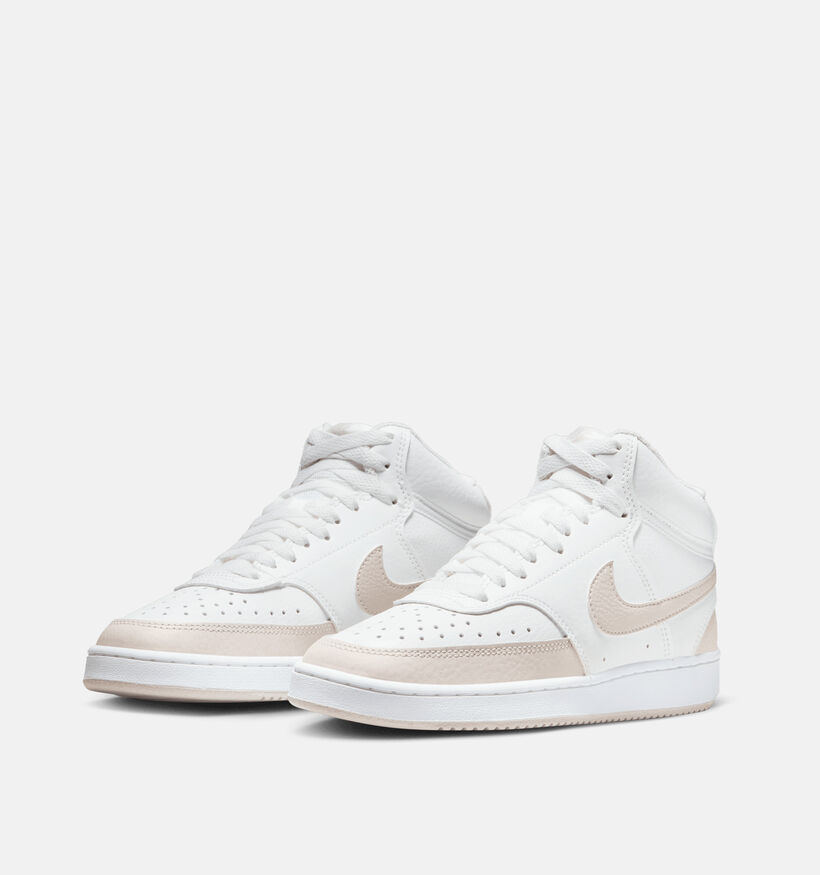 Nike Court Vision Mid Baskets en Blanc pour femmes (347834) - pour semelles orthopédiques