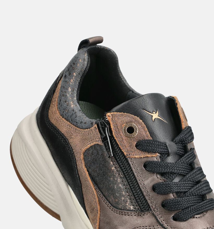 Xsensible Stretchwalker Zwarte Sneakers voor dames (379002) - geschikt voor steunzolen