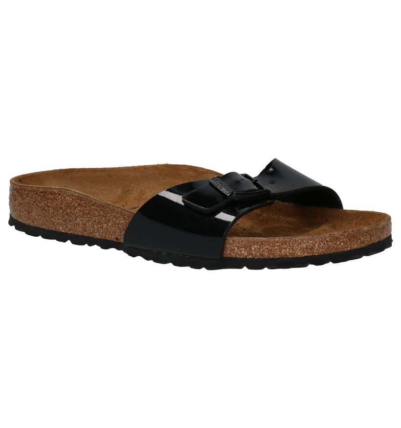 Birkenstock Madrid Rode Slippers in kunstleer (322644)