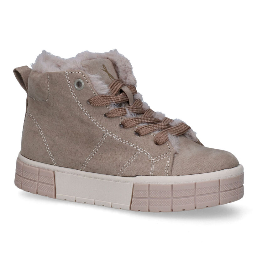 Milo & Mila Chaussures hautes en Taupe pour filles (313325)