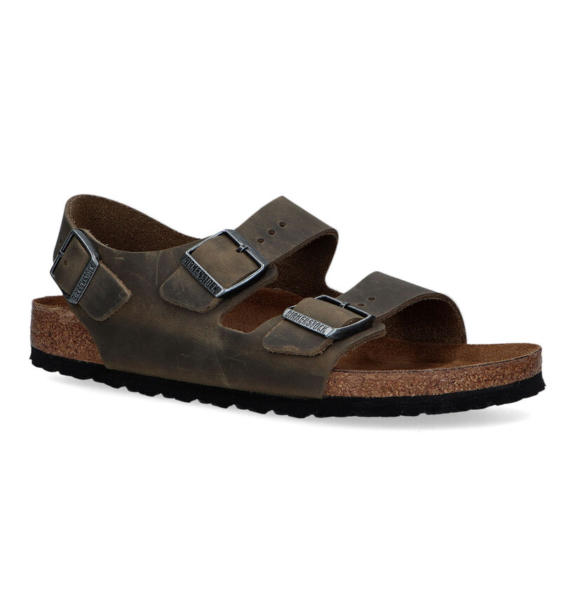 Birkenstock Milano Sandales en Marron pour hommes (337877)