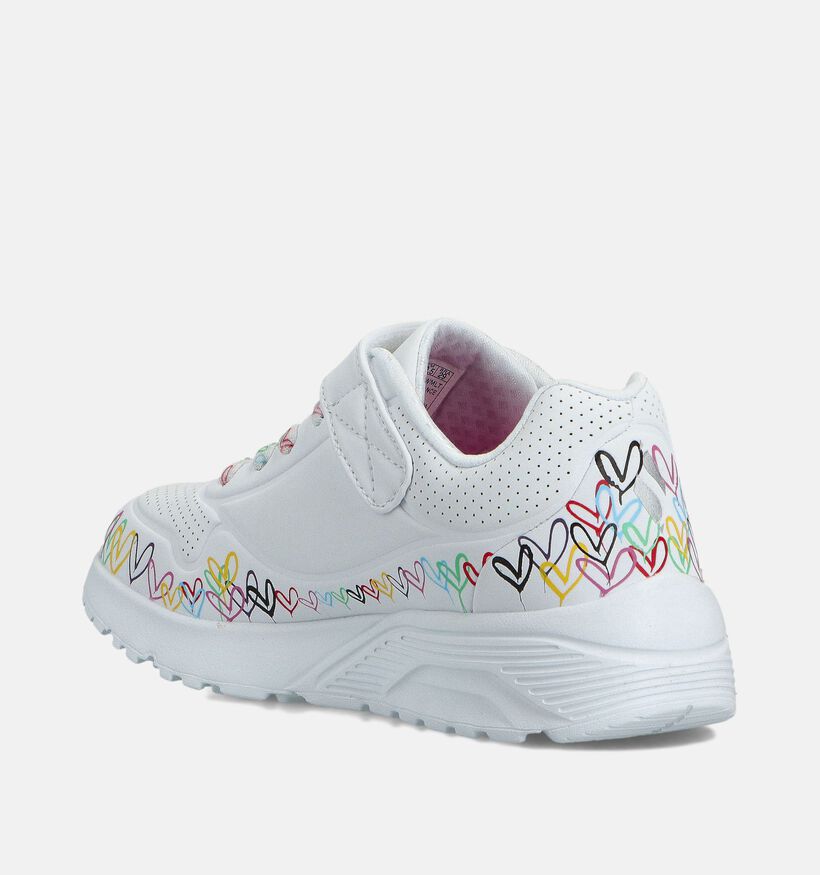 Skechers Uno Lite Witte Sneakers voor meisjes (360950) - geschikt voor steunzolen