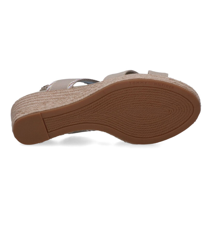 Tommy Hilfiger Seasonal Webbing Wedge Sandales en Vert en textile (321019)