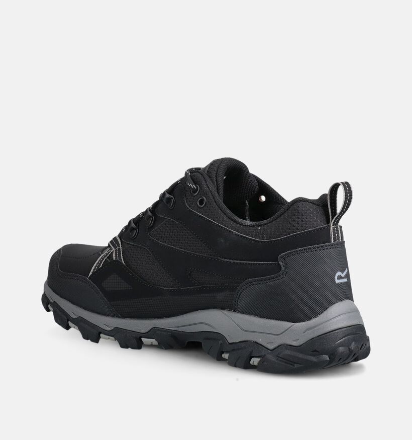 Regatta Holcombe III Low Zwarte Wandelschoenen voor heren (367935) - geschikt voor steunzolen