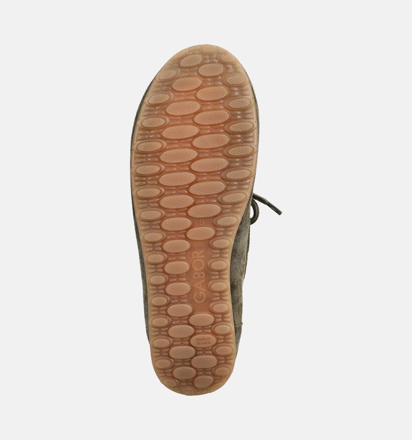 Gabor Comfort Kakigroene Mocassins voor dames (380045) - geschikt voor steunzolen