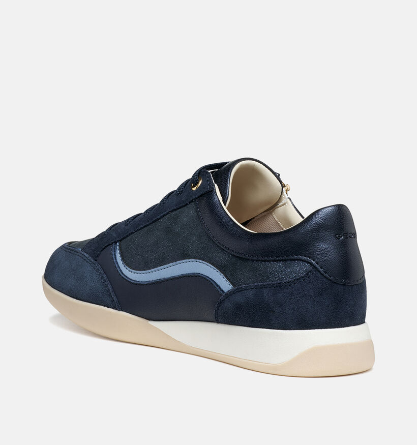 Geox Maryemy Donkerblauwe Rits-Veterschoenen voor dames (368193) - geschikt voor steunzolen