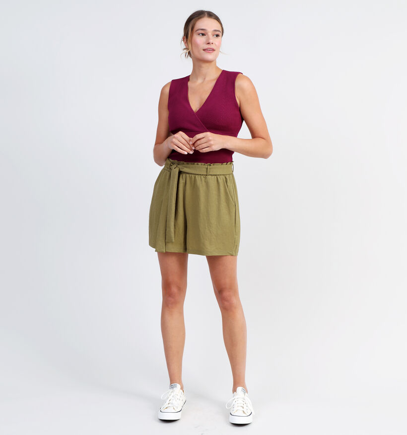 Pieces Linda Short en Khaki pour femmes (326823)