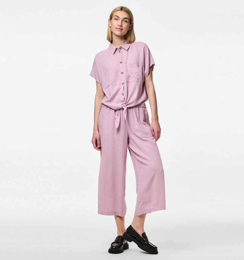 Pieces Pia Tie Blouse en Rose pour femmes (367048)