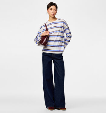 Pieces T-shirts Blauw/Roze