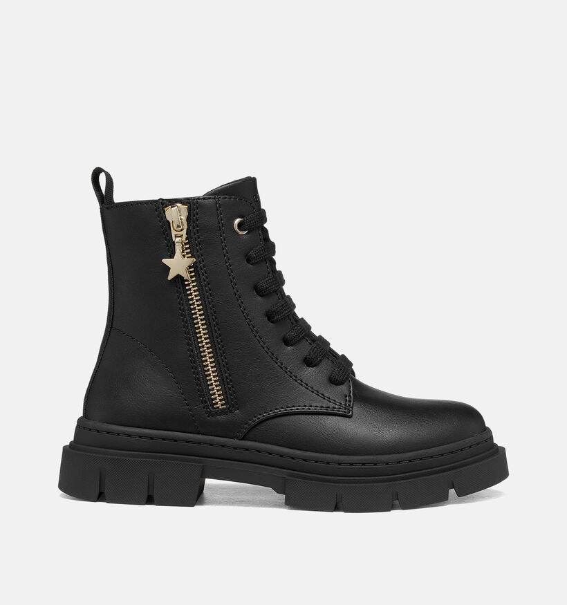 Geox Karsyn Girl Zwarte Boots met Veter en Rits voor meisjes (377736)