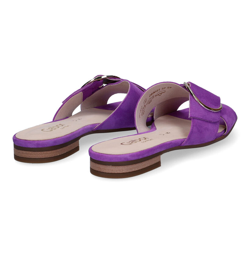 Comfort Nu-pieds plates en Violet pour femmes (312440)