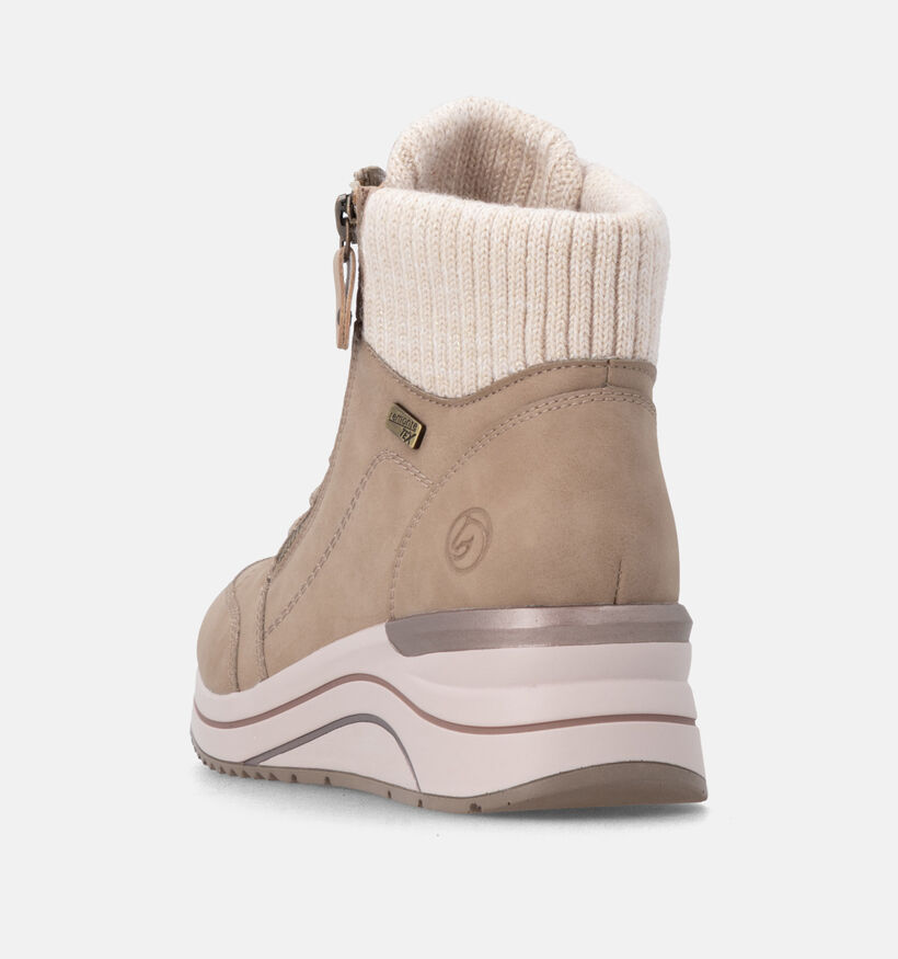 Remonte Bruine Veterboots voor dames (379857) - geschikt voor steunzolen