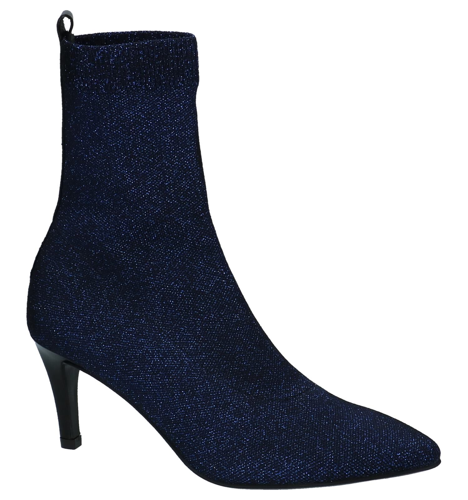 Maripe 27672 Blauw/Zwart Dames Veterboots - Van Arendonk