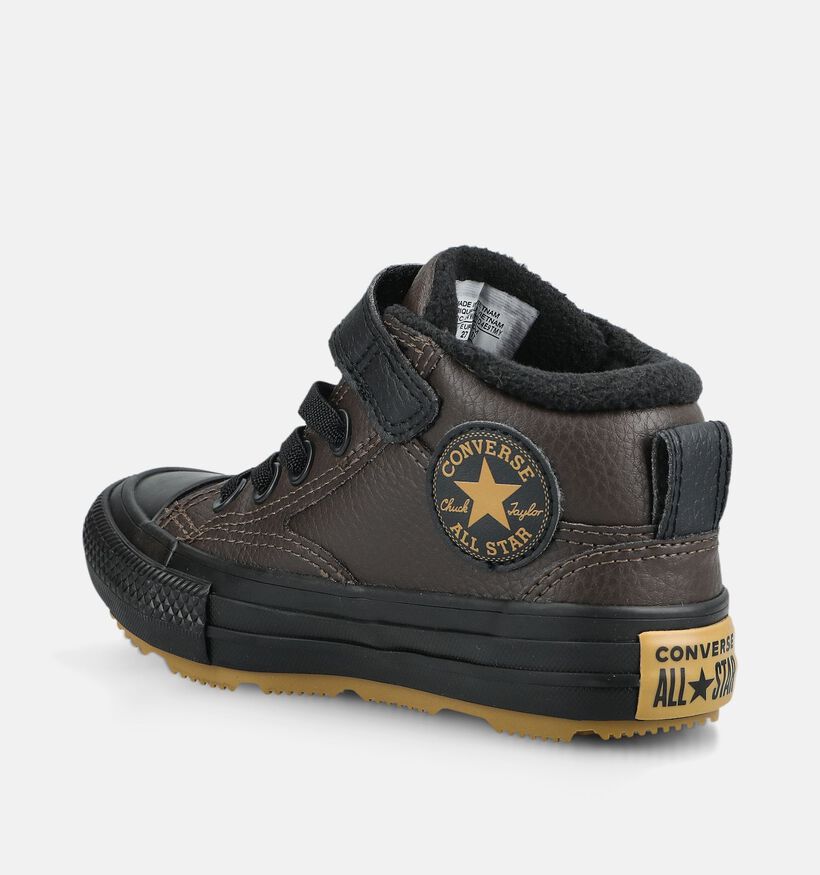 Converse Chuck Taylor All Star Malden Baskets montantes en Brun fonc&eacute; pour gar&ccedil;ons (376107) - pour semelles orthop&eacute;diques