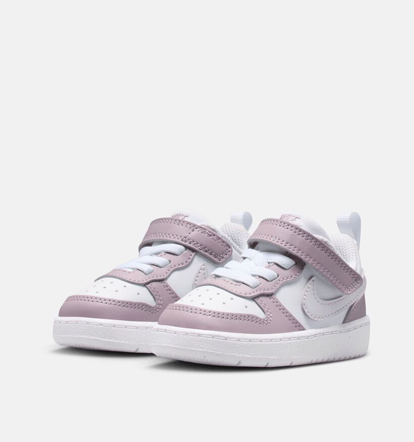 Nike Court Borough Low Paarse Sneakers voor meisjes (376156)
