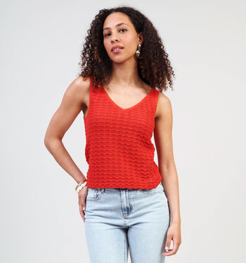 Vila Débardeurs Noir/Blanc/Rouge