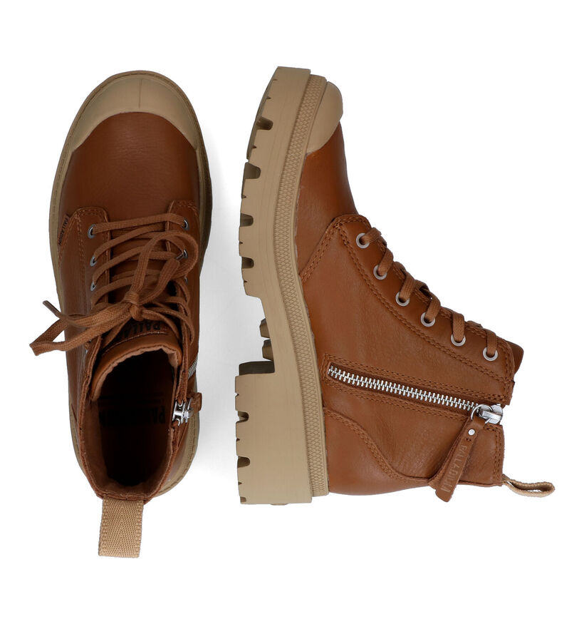 Palladium Pallabase Bottines en Cognac pour femmes (313441) - pour semelles orthopédiques