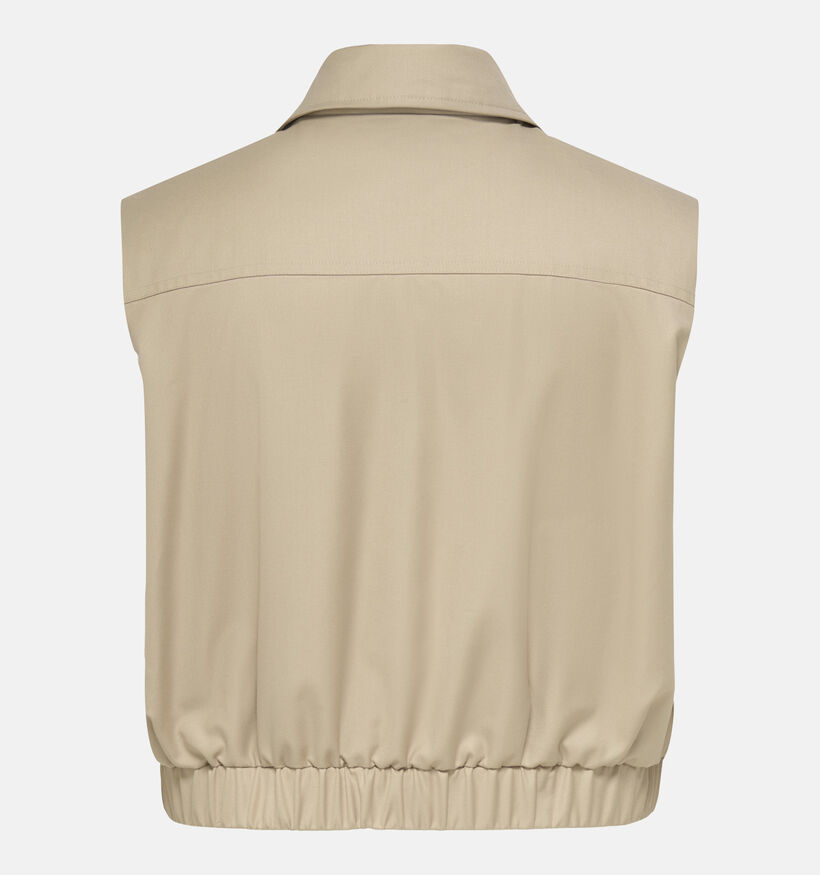 ONLY Carmakoma Lissy Beige Ritsvest voor dames (381923)