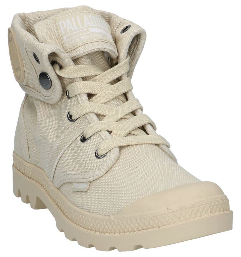 Palladium Licht Beige Boots in stof (214055)