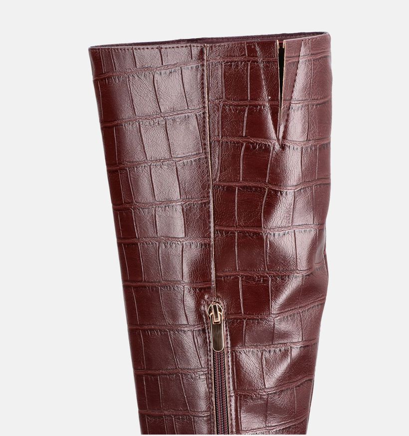 Poelman Bottes hautes en Bordeaux pour femmes (380663)