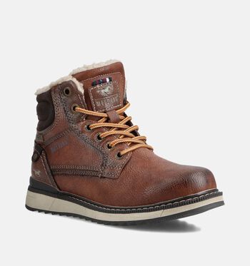 Mustang Hoge schoenen Cognac