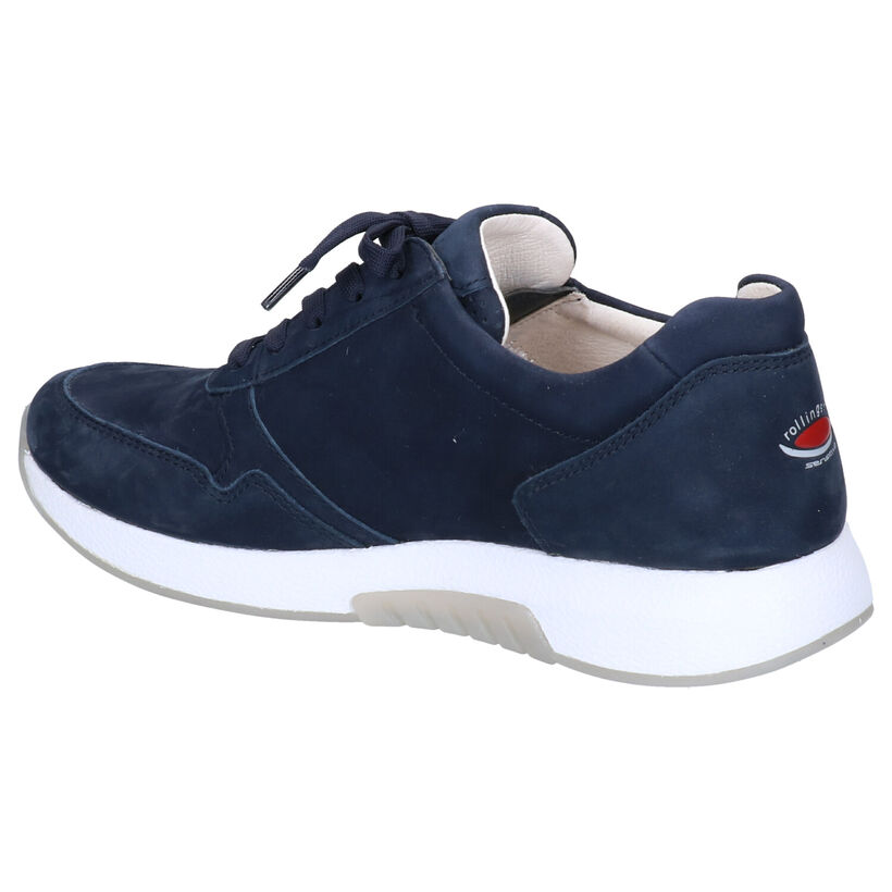 Gabor Rollingsoft Donkerblauwe Sneakers in nubuck (271525)