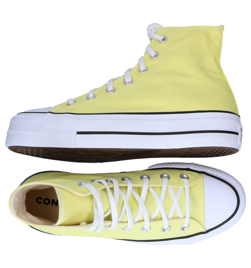 Converse AS Platform Baskets en Jaune en textile (287156)