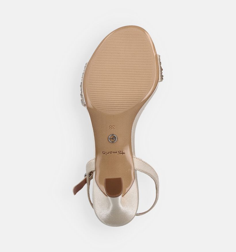 Tamaris Sandales &agrave; talons en Nacre pour femmes (371709)