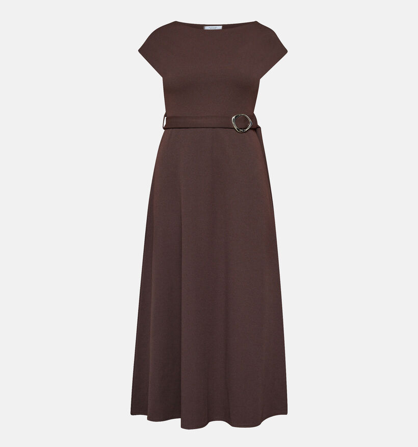 Sister Point Glut Donkerbruine Midi-Jurk voor dames (383812)
