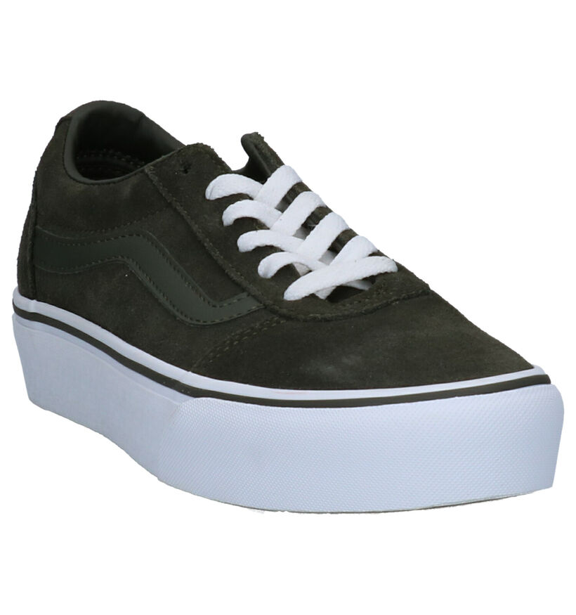 Vans Ward Platform Zwarte Skate sneakers voor dames (328043)