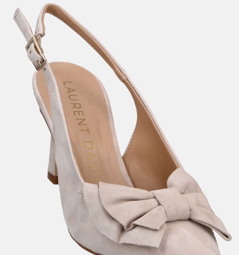 Laurent David Camoscio Kiss Lichtbeige Slingback Pumps voor dames (373558)