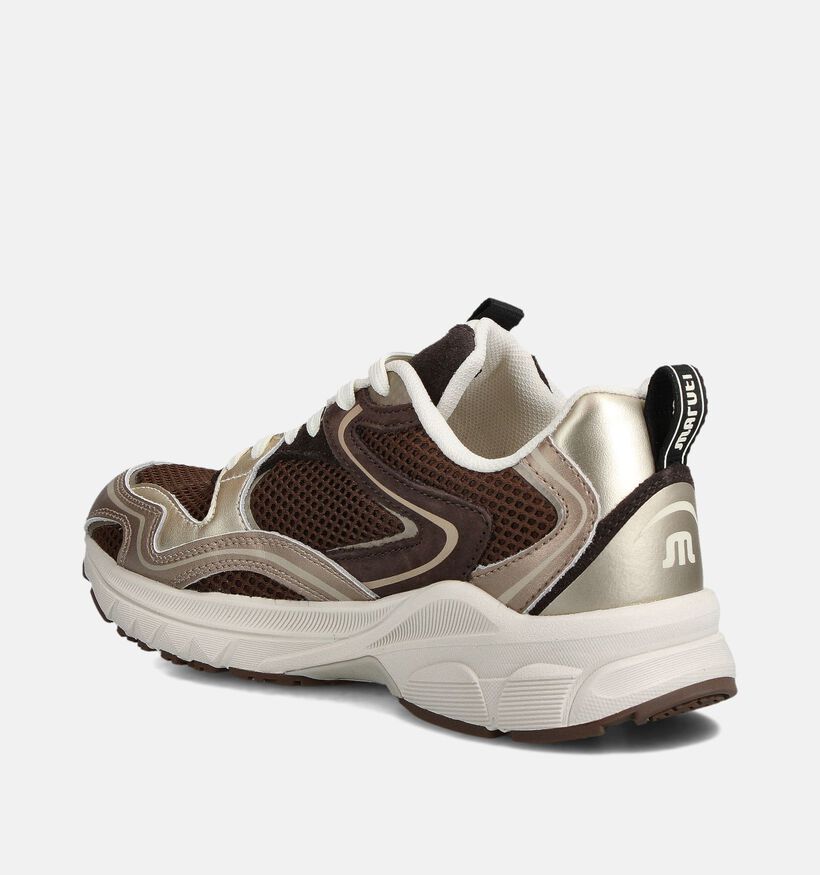 Maruti Novi Donkerbruine Sneakers voor dames (360821) - geschikt voor steunzolen