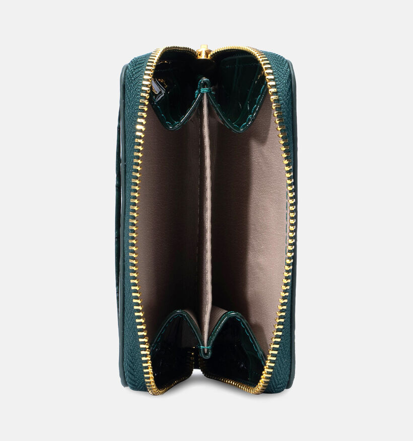 Laurent David Croco Porte-monnaie en Vert pour femmes (365188)