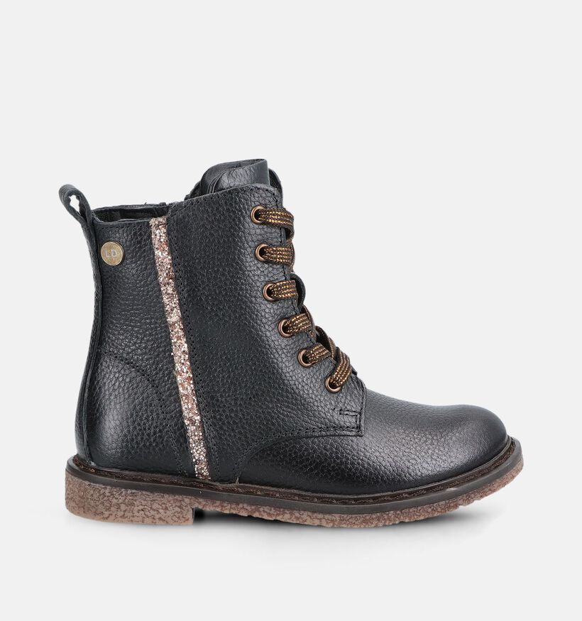Little David Zwarte Veterboots voor meisjes (378827)